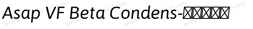 Asap VF Beta Condens字体转换
